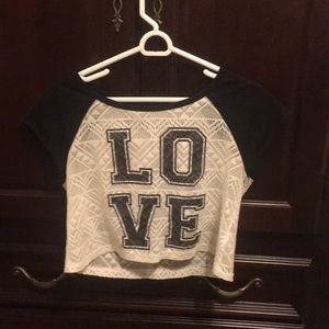 Cute LOVE Crop Top.